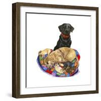 Lab Dogs-Wendy Edelson-Framed Giclee Print