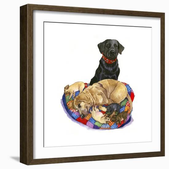 Lab Dogs-Wendy Edelson-Framed Giclee Print