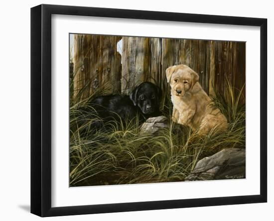 Lab Pup Pair-Trevor V. Swanson-Framed Giclee Print