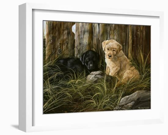 Lab Pup Pair-Trevor V. Swanson-Framed Giclee Print