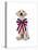 Lab Puppy Wearing Patriotic Bow Tie-Lew Robertson-Stretched Canvas