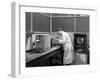 Lab Tachnician Using a Table Top Test Furnace, Sheffield, South Yorkshire, 1962-Michael Walters-Framed Photographic Print