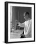 Lab Technician at a Steelworks in Sheffield, South Yorkshire, 1963-Michael Walters-Framed Photographic Print