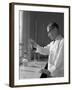 Lab Technician at a Steelworks in Sheffield, South Yorkshire, 1963-Michael Walters-Framed Photographic Print