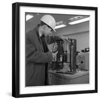 Lab Testing at the Park Gate Iron and Steel Co, Rotherham, South Yorkshire, 1964-Michael Walters-Framed Photographic Print