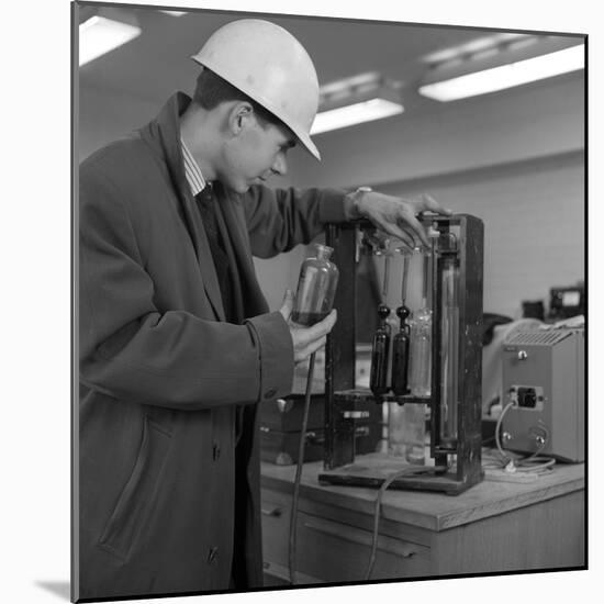 Lab Testing at the Park Gate Iron and Steel Co, Rotherham, South Yorkshire, 1964-Michael Walters-Mounted Photographic Print