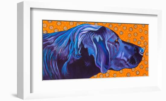 Lab With Orange-Kathryn Wronski-Framed Art Print