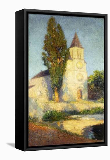 Labastide du Vert Church, Eglise de Labastide du Vert-Henri Martin-Framed Stretched Canvas