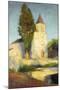 Labastide du Vert Church, Eglise de Labastide du Vert-Henri Martin-Mounted Giclee Print