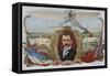Label Depicting Mr. Bleriot's First Flight across the Channel-null-Framed Stretched Canvas