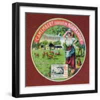 Label for 'Le Perrette Camembert', Made in Authou, Normandy-null-Framed Giclee Print