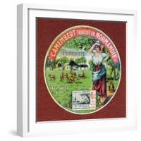 Label for 'Le Perrette Camembert', Made in Authou, Normandy-null-Framed Giclee Print