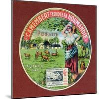 Label for 'Le Perrette Camembert', Made in Authou, Normandy-null-Mounted Giclee Print