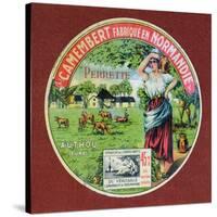 Label for 'Le Perrette Camembert', Made in Authou, Normandy-null-Stretched Canvas