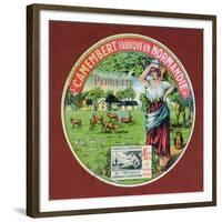 Label for 'Le Perrette Camembert', Made in Authou, Normandy-null-Framed Giclee Print