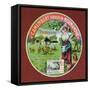 Label for 'Le Perrette Camembert', Made in Authou, Normandy-null-Framed Stretched Canvas