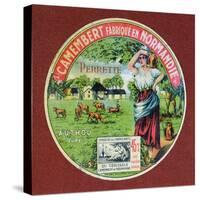 Label for 'Le Perrette Camembert', Made in Authou, Normandy-null-Stretched Canvas