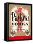 Label for Pavlova Vodka-null-Framed Stretched Canvas