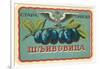 Label for Russian Grape Product-null-Framed Art Print