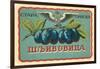 Label for Russian Grape Product-null-Framed Art Print