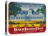 Label for the Kurhotellet, Spa Hotel, at Kollund in the Flensborg Fjord Denmark-null-Stretched Canvas