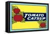 Label for Tomato Catsup-null-Framed Stretched Canvas