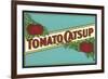 Label for Tomato Catsup-null-Framed Art Print