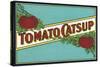 Label for Tomato Catsup-null-Stretched Canvas