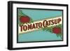 Label for Tomato Catsup-null-Framed Art Print