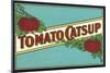 Label for Tomato Catsup-null-Mounted Art Print