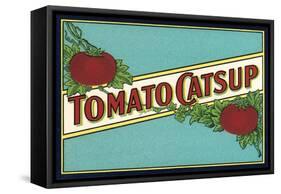 Label for Tomato Catsup-null-Framed Stretched Canvas