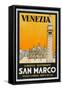 Label from the Albergo and Ristorante San Marco, Venice, Italy-null-Framed Stretched Canvas