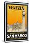 Label from the Albergo and Ristorante San Marco, Venice, Italy-null-Stretched Canvas