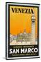 Label from the Albergo and Ristorante San Marco, Venice, Italy-null-Stretched Canvas