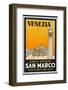 Label from the Albergo and Ristorante San Marco, Venice, Italy-null-Framed Photographic Print