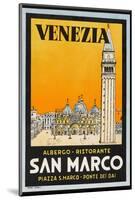 Label from the Albergo and Ristorante San Marco, Venice, Italy-null-Mounted Photographic Print