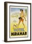 Label from the Hotel Miramar, Malaga, (Spain) Invites You to Fun and Games on the Beach-null-Framed Art Print