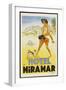 Label from the Hotel Miramar, Malaga, (Spain) Invites You to Fun and Games on the Beach-null-Framed Art Print