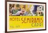 Label from the Hotel Semiramis Capri-null-Framed Art Print