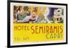 Label from the Hotel Semiramis Capri-null-Framed Art Print