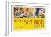 Label from the Hotel Semiramis Capri-null-Framed Art Print