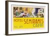 Label from the Hotel Semiramis Capri-null-Framed Art Print