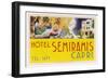 Label from the Hotel Semiramis Capri-null-Framed Art Print