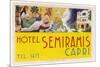 Label from the Hotel Semiramis Capri-null-Mounted Premium Giclee Print