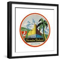 Label, Hotel at Granada-null-Framed Giclee Print