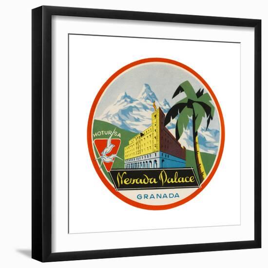 Label, Hotel at Granada-null-Framed Giclee Print