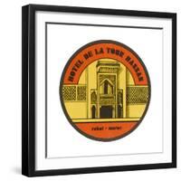 Label, Hotel at Rabat-null-Framed Giclee Print