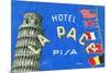 Label, Hotel La Pace, Pisa, Italy-null-Mounted Art Print