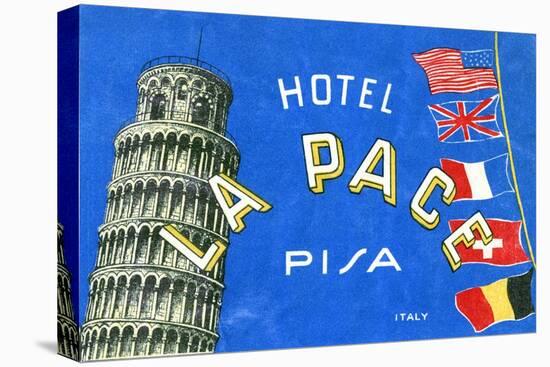 Label, Hotel La Pace, Pisa, Italy-null-Stretched Canvas