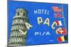 Label, Hotel La Pace, Pisa, Italy-null-Mounted Art Print